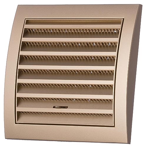 Gold - 150x150mm - Plastic Air Vent Grille Cover - Ventilation Grill with Fly Screen