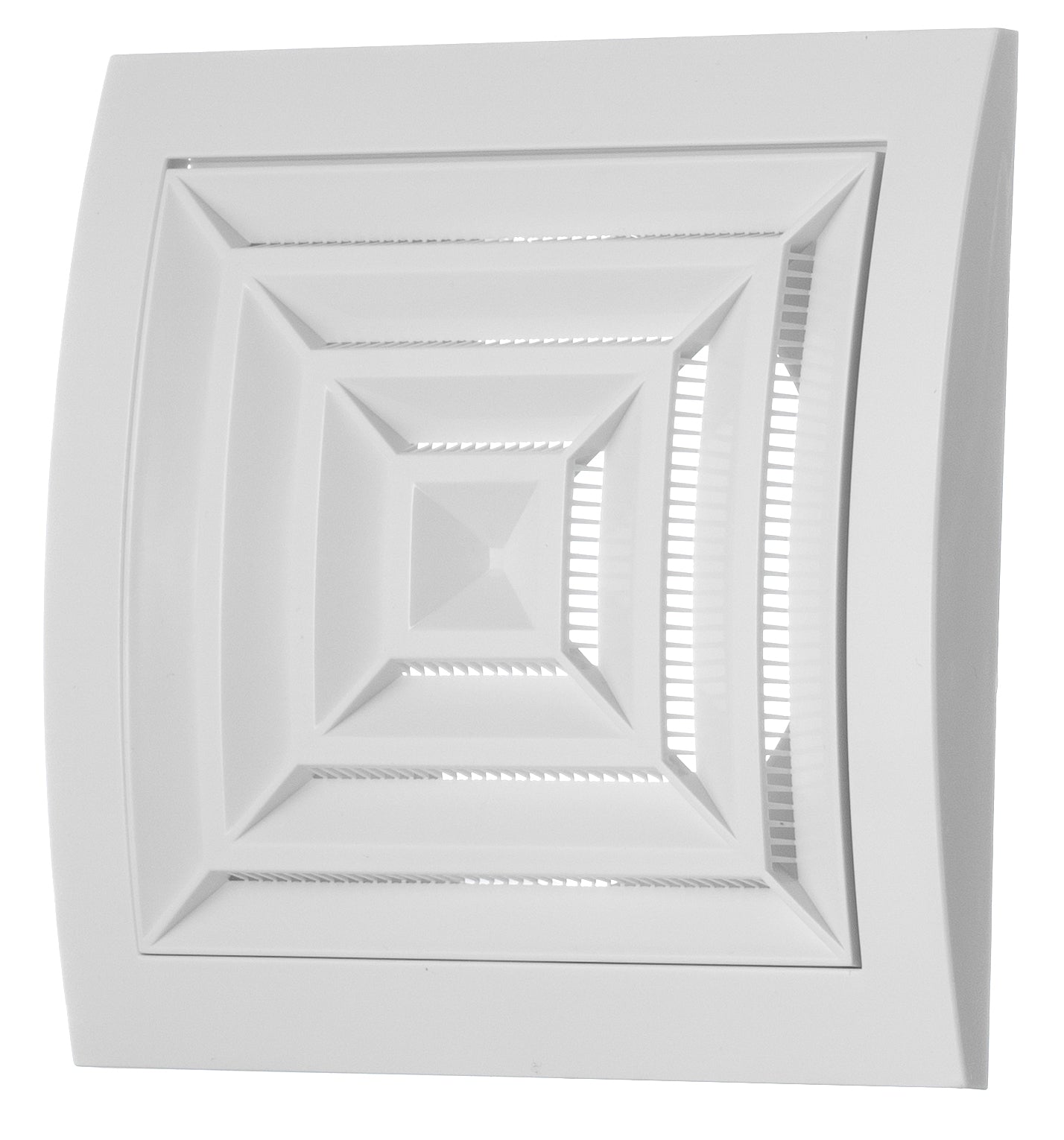 White - Ø 100mm / 4" - White Plastic Ventilation Grille with Anti Insect Net - Ceiling Vent