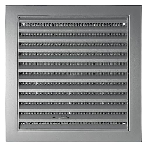 Silver - Ø 125mm / 5" - Plastic Air Vent Grille Cover - Ventilation Grill with Fly Screen