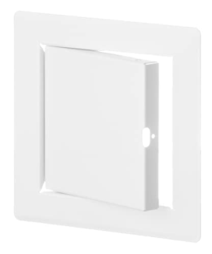 White - 10x10 cm / 4x4 inch - for Indoor use - Metal Access Panel - Access Door - Inspection Flap with / without a Key Lock for indoor use