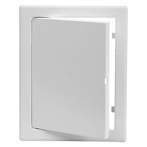 White - 20x15 cm / 8x6 inch - for Indoor use - Metal Access Panel - Access Door - Inspection Flap with / without a Key Lock for indoor use