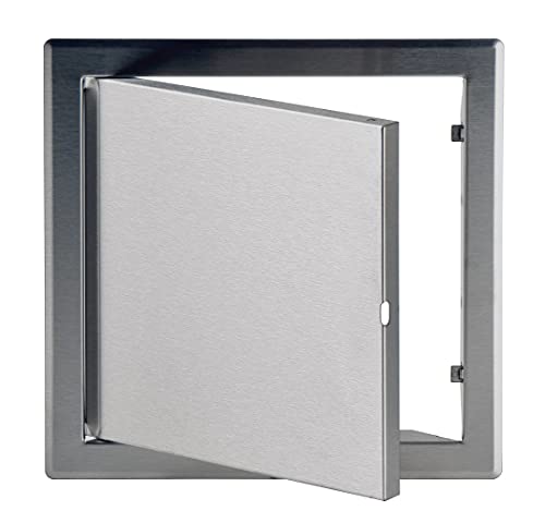 Stainless Steel - 20x20 cm / 8x8 inch - for indor use - Stainles Steel Access Panel - Access Door - Inspection Flap with/without a Key Lock