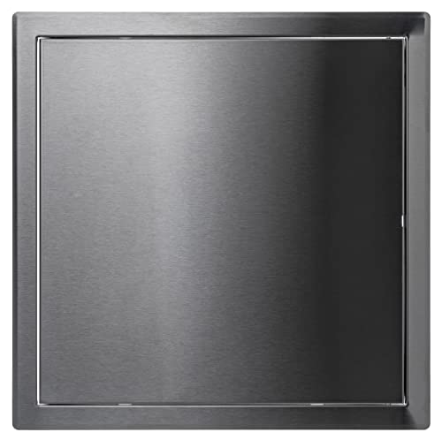 Stainless Steel - 30x30 cm / 12x12 inch - for indor use - Stainles Steel Access Panel - Access Door - Inspection Flap with/without a Key Lock