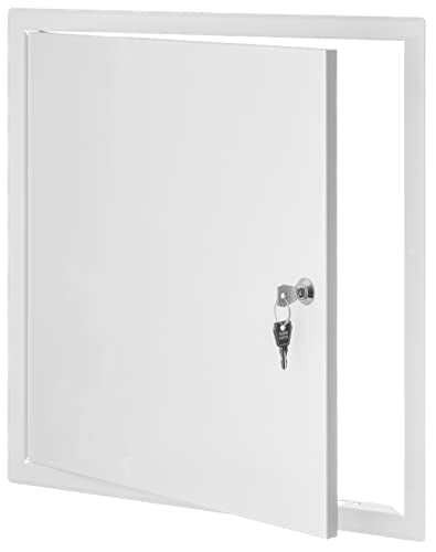 White - 40x40 cm / 16x16 inch - with Key Lock for indoor use - Metal Access Panel - Access Door - Inspection Flap with / without a Key Lock for indoor use