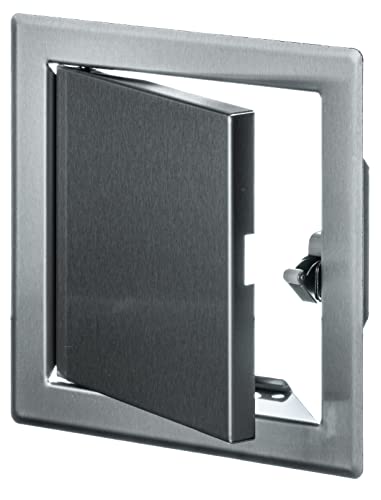 Stainless Steel - 15x15 cm / 6x6 inch - with "Click" system - Stainles Steel Access Panel - Access Door - Inspection Flap with/without a Key Lock