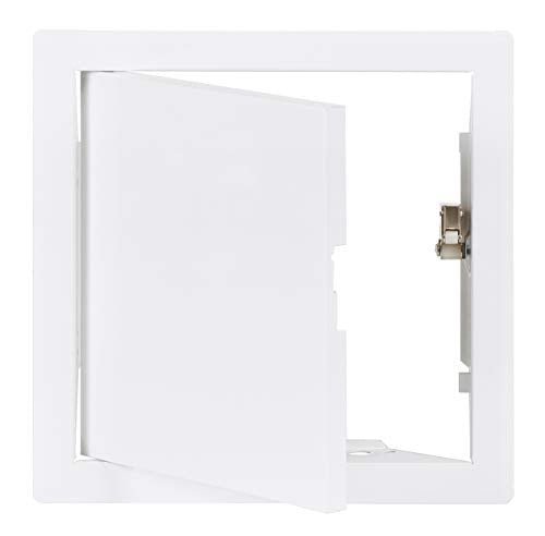 White - 20x20 cm / 8x8 inch - with "Click" system - Metal Access Panel - Access Door - Inspection Flap with / without a Key Lock for indoor use