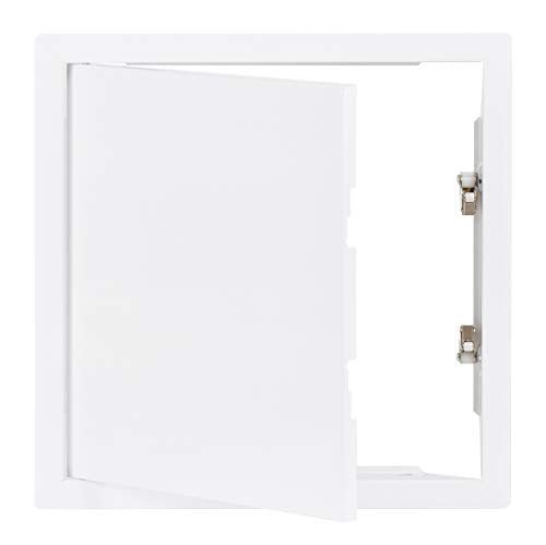 White - 15x15 cm / 6x6 inch - for Indoor and Outdoor use - Metal Access Panel - Access Door - Inspection Flap with / without a Key Lock for indoor and outdoor use