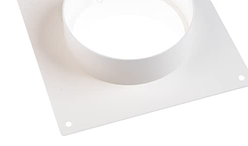 - - Ø 100mm / 4" Round Wall Flange, PVC Connector for Ventilation Pipe