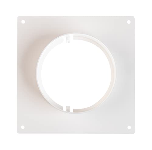 - - Ø 100mm / 4" Round Wall Flange, PVC Connector for Ventilation Pipe