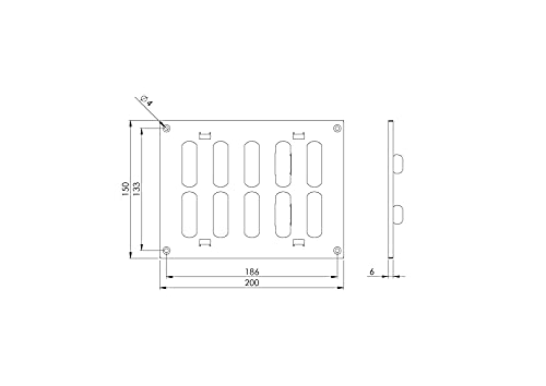 Galvanised Steel - 500x200mm / 20x8'' - Metal Adjustable Ventilation Covers - Sliding Hit and Miss Vent Grille