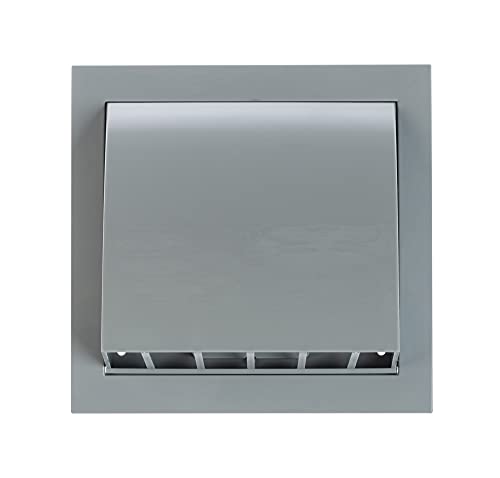 Anthracite - Ø 150mm / 6" - ventilation cover - Plastic Cowled Hooded Air Ventilation Wall Grille with Round Spigot and Wind Baffle Backdraught Shutter