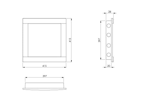 White - 40x40cm / 8x8'' - Plastic Access Panel - Inspection Hatch - ABS Plastic Inspection Door Inspection Flap