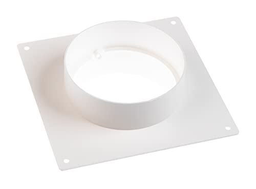 - - Ø 100mm / 4" Round Wall Flange, PVC Connector for Ventilation Pipe