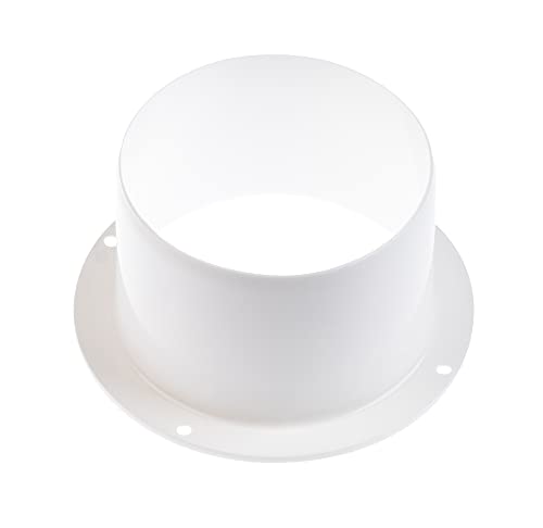 - - 100mm / 4inch Inlet Duct Connector Flange, Plastic Straight Pipe Flange for Ventilation System