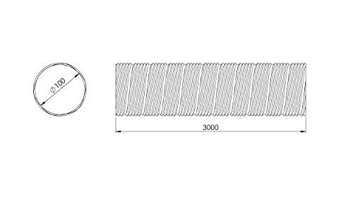 Aluminium - Ø 160mm / 1.5m - Aluminium Semi Rigid Flexible Duct Hose