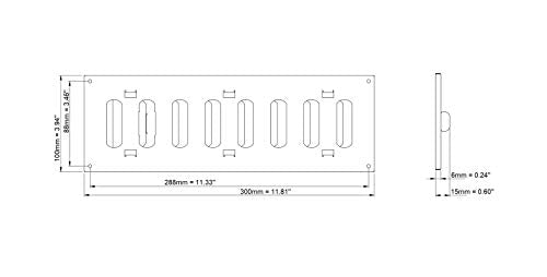 Metal Adjustable Ventilation Covers - Sliding Hit and Miss Vent Grille