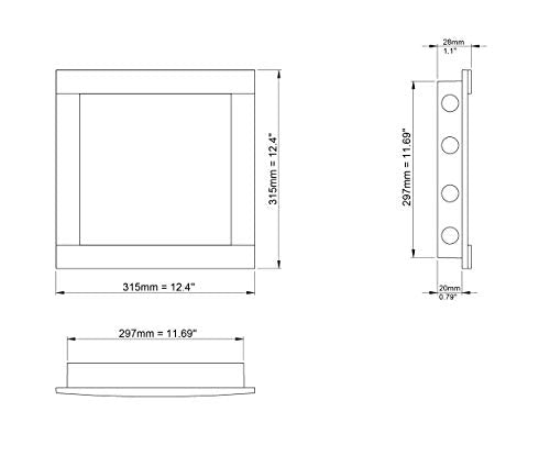 White - 40x40cm / 8x8'' - Plastic Access Panel - Inspection Hatch - ABS Plastic Inspection Door Inspection Flap