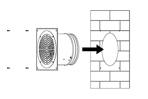 Ø 160 mm / 6.3 inch - White - Basic - White pipe fan, wall radial fan, wall flange, supply air, metal