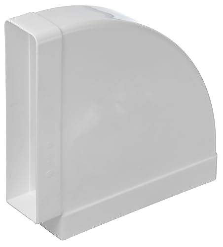 - - 110x55mm 90° Horizontal Elbow - Flat Channel Bend - Rectangular Plastic Ducting Adaptor