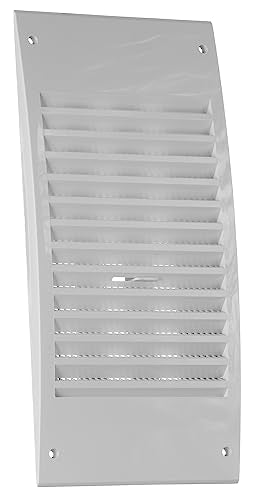 Silver - 150x150mm - Plastic Air Vent Grille Cover - Ventilation Grill with Fly Screen