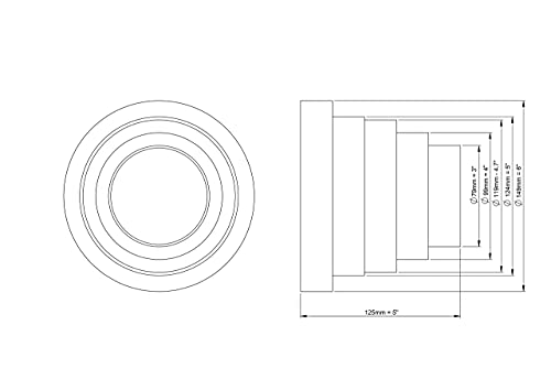 - - Ø 80-150mm / 3-6'' Universal Reducer Connector for Ventilation Duct PVC, Vent Duct Pipe Connector Transition