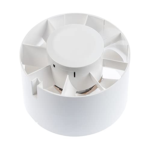 Basic - Ø 125 mm / 5 inch - White - Ø 100 mm, Ø 125 mm, Ø 150 mm Inline Extractor Fan with or without Timer - Air Ducting Ventilator