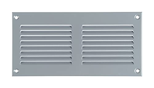 100x100mm / 4x4'' - Grey - Grey Metal Air Vent Cover with Insect Mesh - Ventilation Grilles