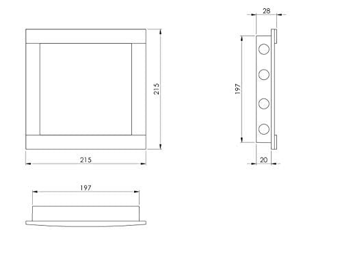 White - 40x40cm / 8x8'' - Plastic Access Panel - Inspection Hatch - ABS Plastic Inspection Door Inspection Flap