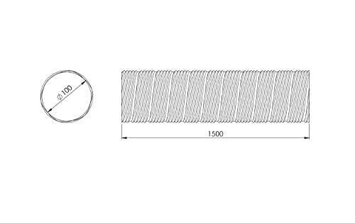 Aluminium - Ø 100mm / 3m - Aluminium Semi Rigid Flexible Duct Hose