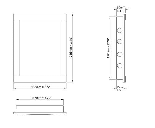 White - 40x40cm / 8x8'' - Plastic Access Panel - Inspection Hatch - ABS Plastic Inspection Door Inspection Flap