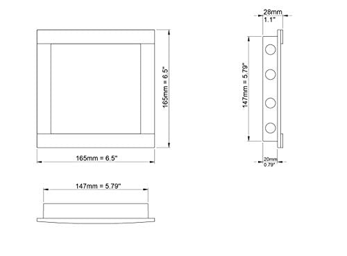 White - 40x40cm / 8x8'' - Plastic Access Panel - Inspection Hatch - ABS Plastic Inspection Door Inspection Flap