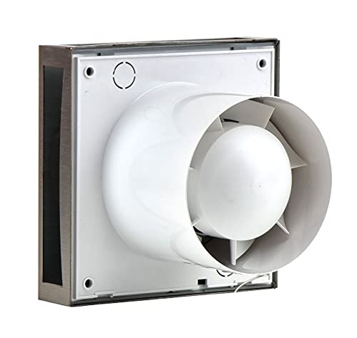 Stainless Steel - Basic - Ø 100 mm / 4 inch - Ø 100 mm Design Extractor Fan - Ventilation for Kitchen, Bath, Toilet, Bathroom