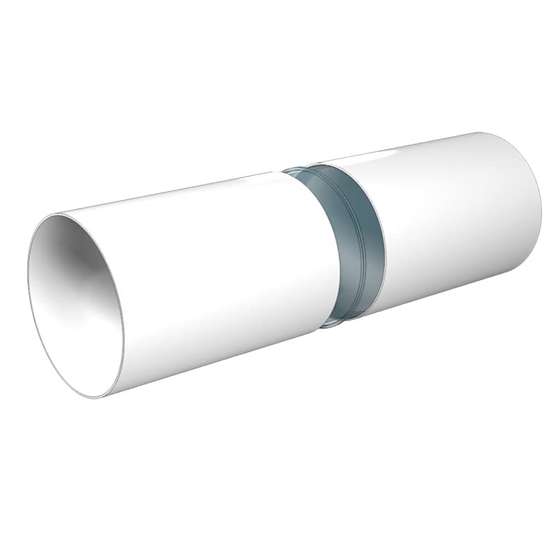 - - Ø 100mm / 4 Inch Connector Without Backflow Valve, Connector for Ventilation Pipe Made of PVC