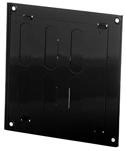 Black - 150x150mm / 6x6'' - Metal Adjustable Ventilation Covers - Sliding Hit and Miss Vent Grille