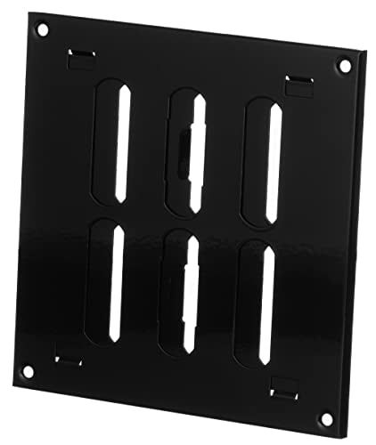 Black - 150x150mm / 6x6'' - Metal Adjustable Ventilation Covers - Sliding Hit and Miss Vent Grille