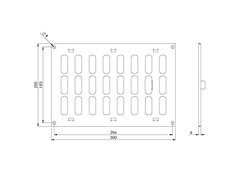 Galvanised Steel - 500x200mm / 20x8'' - Metal Adjustable Ventilation Covers - Sliding Hit and Miss Vent Grille