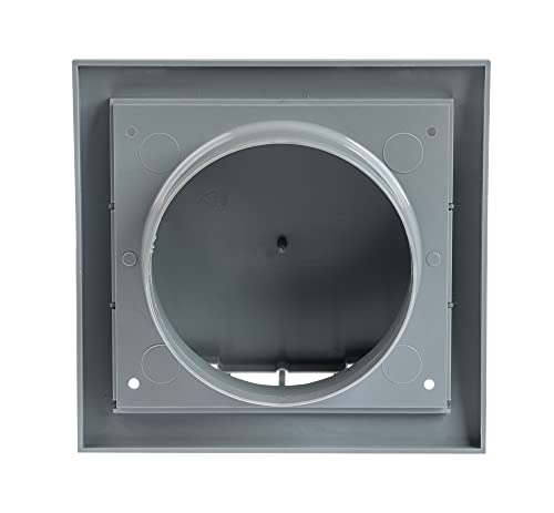 Anthracite - Ø 150mm / 6" - ventilation cover - Plastic Cowled Hooded Air Ventilation Wall Grille with Round Spigot and Wind Baffle Backdraught Shutter