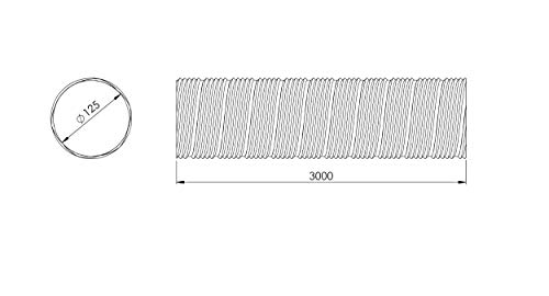 Aluminium - Ø 160mm / 1.5m - Aluminium Semi Rigid Flexible Duct Hose