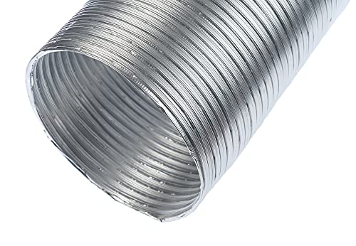 Aluminium - Ø 160mm / 1.5m - Aluminium Semi Rigid Flexible Duct Hose