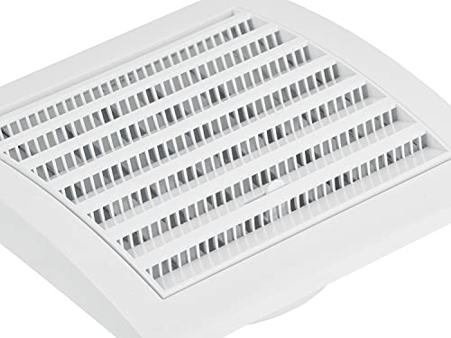 White - Ø 150mm / 6" - Plastic Air Vent Grille Cover - Ventilation Grill with Fly Screen