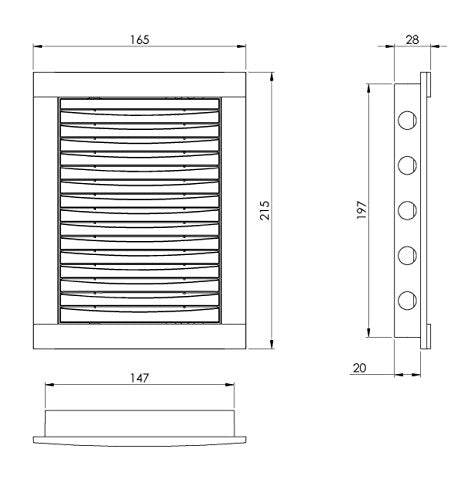 15 x 20 cm - White - White Plastic Access Door Ventilation Grilles with Filter / Return Air Grille - Access Panel