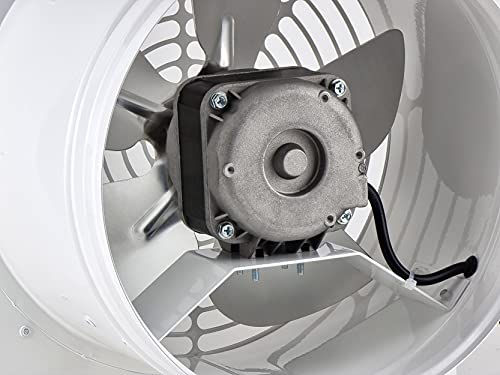 Ø 250 mm / 10 inch - White - Basic - White pipe fan, wall radial fan, wall flange, supply air, metal