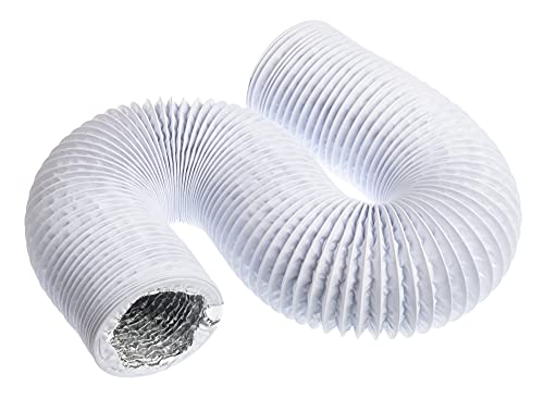 Black - Ø 8 inch / 3m - Flexible Exhaust Hose with Aluminium Insulation - Air Conditioner Hose - Flexible Pipe