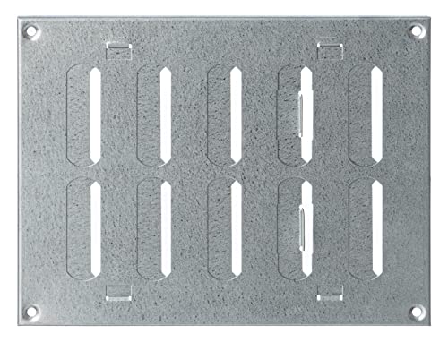 Galvanised Steel - 200x150mm / 8x6'' - Metal Adjustable Ventilation Covers - Sliding Hit and Miss Vent Grille