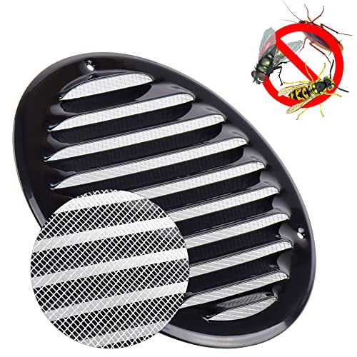 Stainless Steel - Ø 200 mm / 8 inch - Round Metal Air Vent Grille Cover with Insect Screen