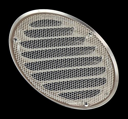 Aluminium - Ø 100 mm / 4 inch - Round Metal Air Vent Grille Cover with Insect Screen