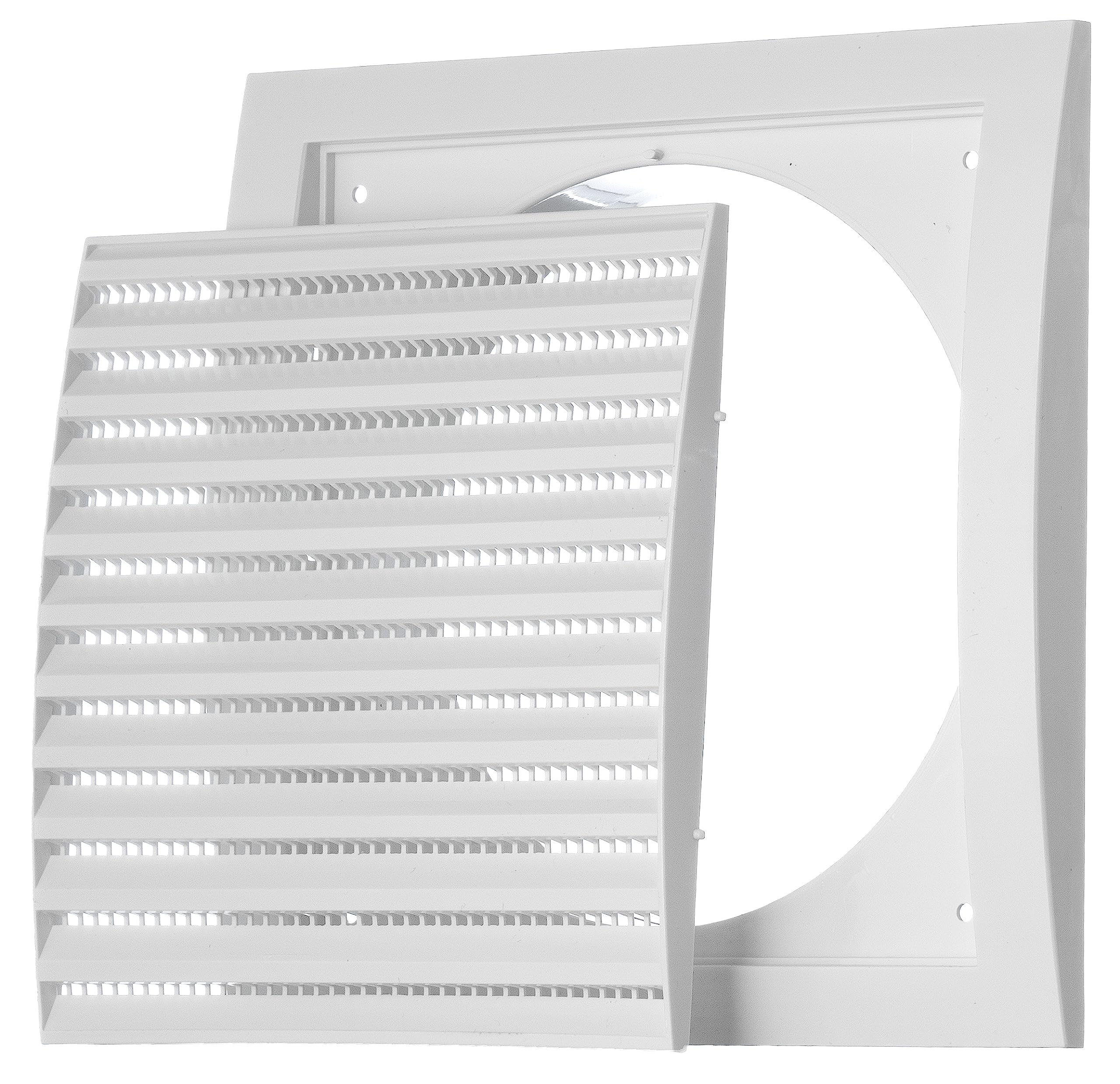 White - Ø 125mm / 5" - Ventilation Grille Made of ABS Plastic with Anti Insect Net with Round Spigot