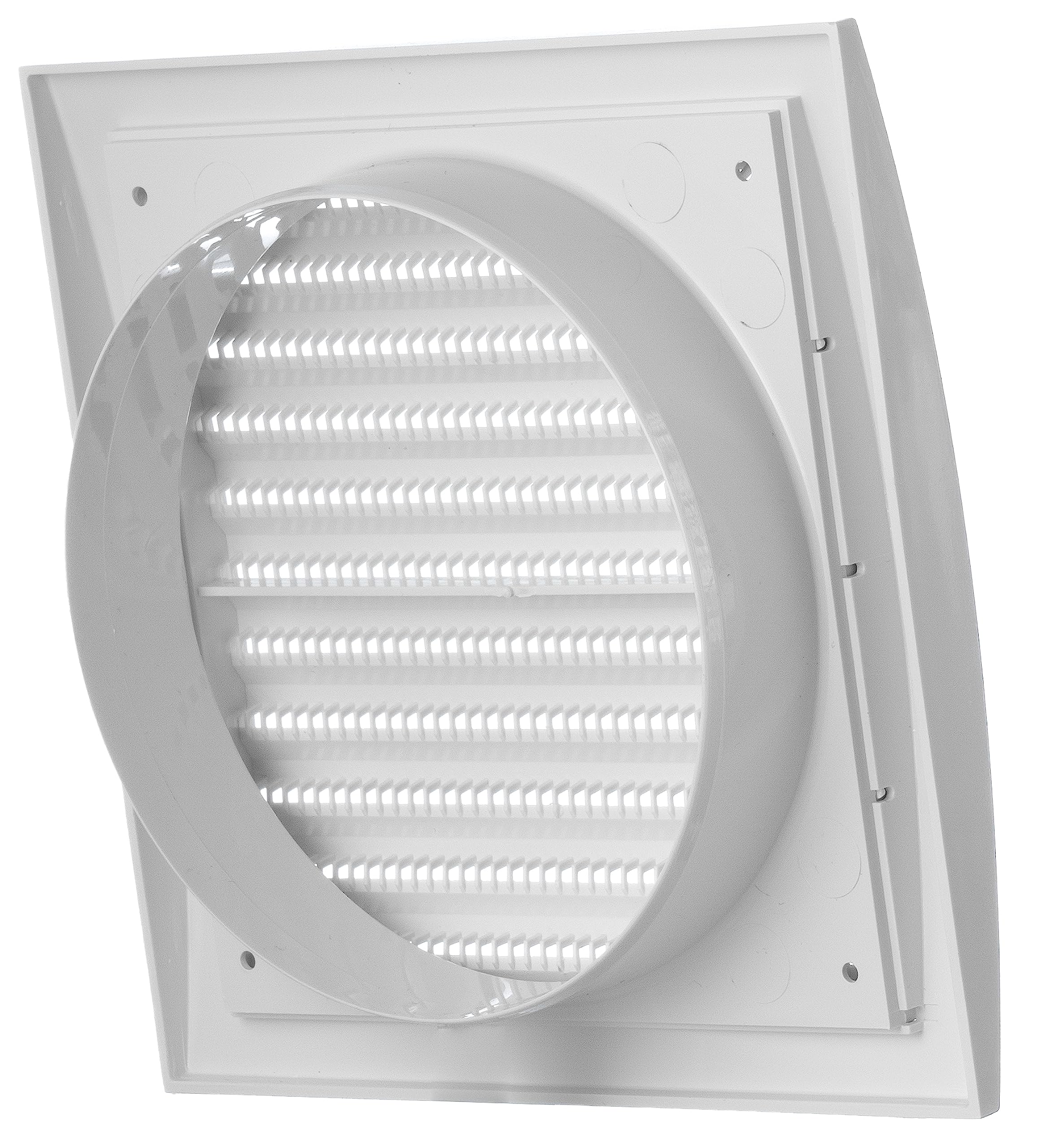 White - Ø 125mm / 5" - Ventilation Grille Made of ABS Plastic with Anti Insect Net with Round Spigot