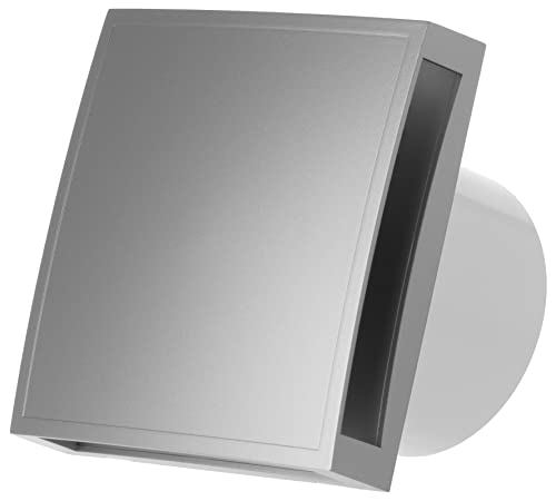 Silver - Basic - Ø 100 mm / 4 inch - Ø 100 mm Design Extractor Fan - Ventilation for Kitchen, Bath, Toilet, Bathroom