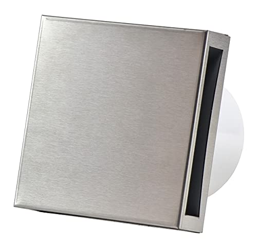 Stainless Steel - Basic - Ø 100 mm / 4 inch - Ø 100 mm Design Extractor Fan - Ventilation for Kitchen, Bath, Toilet, Bathroom